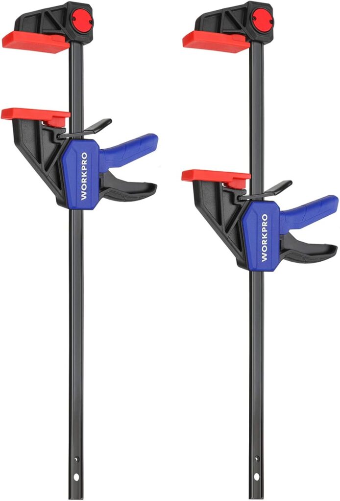 WORKPRO 12-Inch Bar Clamps – Strong Grip with Quick-Release Versatility